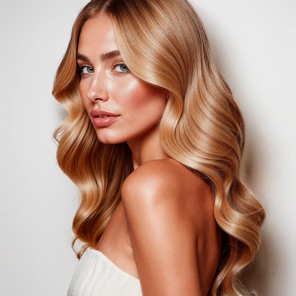 Luxury hair extensions close-up
